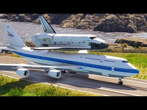 The Extreme Takeoff Boeing 747 of NASA from a Short Runway