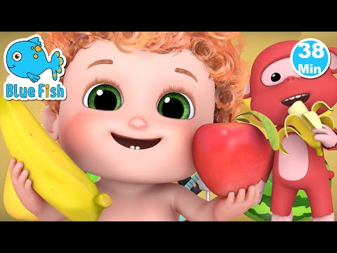 Apples and Bananas Two | kids cartoon | Blue Fish baby songs & Kids Songs - 4K videos 2023