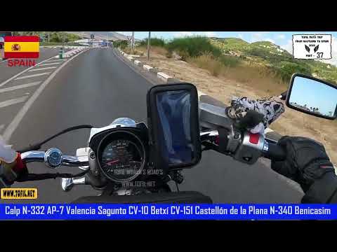 #37 Calp N-332 AP-7 Valencia Sagunto CV-10 Betxí CV-151 Castellón de la Plana N-340 Benicassim SPAIN