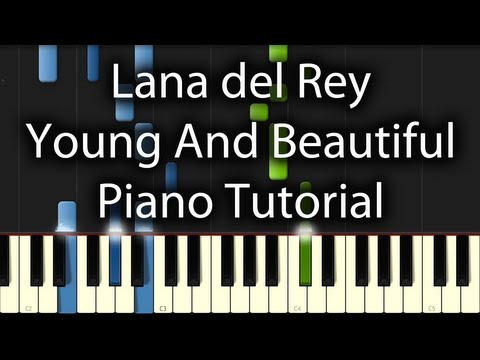 Young and Beautiful - Lana del Rey piano tutorial