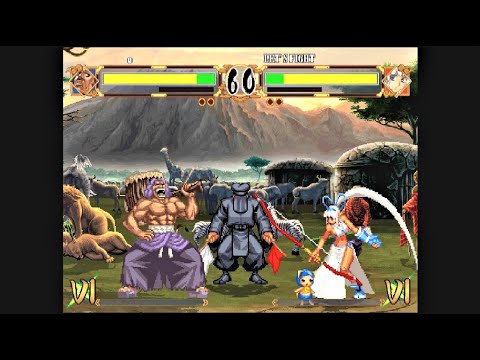 Sankuro vs Majikina Mina (Hardest AI) - Samurai Shodown VI