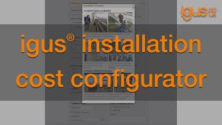 How to use the igus® energy chain installation cost configurator