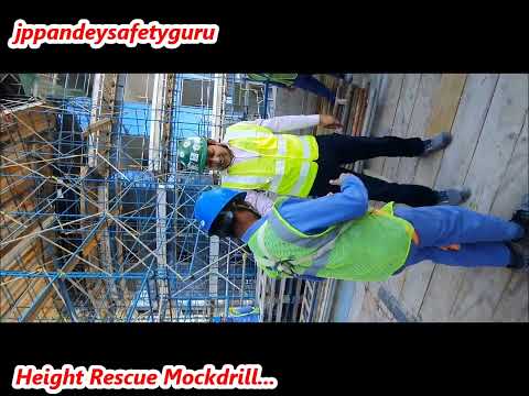 Height Rescue Mock drill #safety , #safetytraining, #jppandeysafetyguru