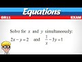 Simultaneous Equations Grade 11 Exam