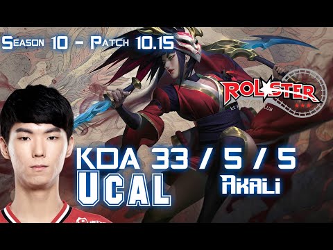 KT Ucal AKALI vs QIYANA Mid - Patch 10.15 KR Ranked