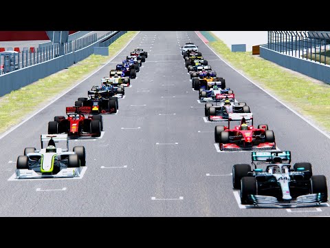 All F1 2019 Cars vs All F1 2009 Cars - Spanish Grand Prix