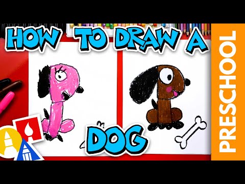 How To Draw A Dog - Letter D - Preschool