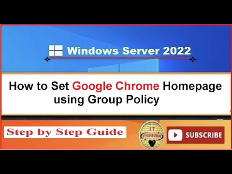 Cómo configurar la página de inicio de Google Chrome mediante la directiva de grupo para usuarios...