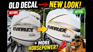 How to Remove Old Decals on Outboard Engine Cowling and Apply New Decal Stickers | DIY Boat Fix | HP