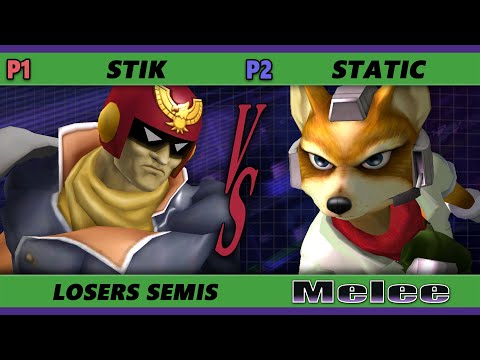 S@X 446 Losers Semis - Stik (Captain Falcon) Vs. Static (Fox) Smash Melee - SSBM