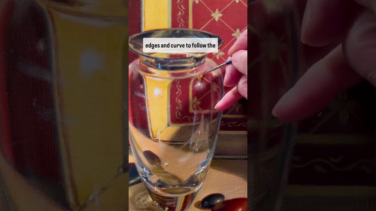 Mastering Glass Reflections in Oil Painting | @lindamannartist’s Stunning Technique