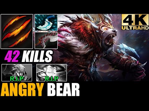 Angry Bear Ursa Mid 42 Kills Unstoppable Epic Battle Fight 7.28 Dota 2