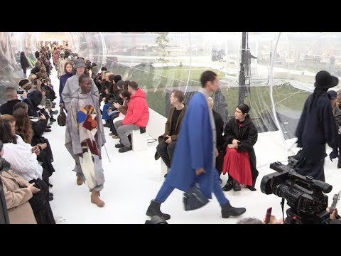 Models on the runway for the Kenzo Fashion Show in Paris