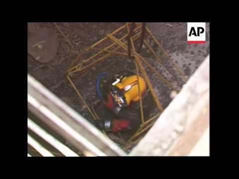 Possibly the smelliest job in the world - diving in sewage.