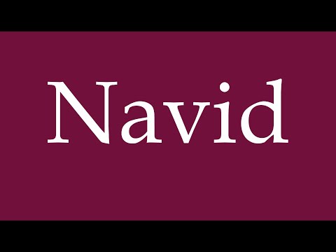 How to Pronounce ''Navid'' Correctly in German