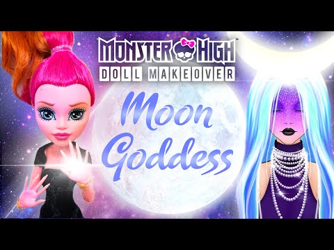 Making GODDESS OF THE MOON / Glow in the Dark Galaxy Doll / Monster High Repaint by Poppen Atelier