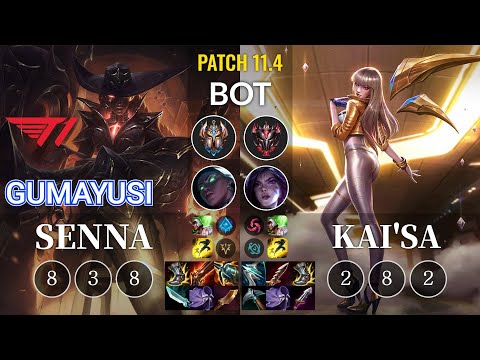 T1 Gumayusi Senna vs Kai'Sa Bot - KR Patch 11.4
