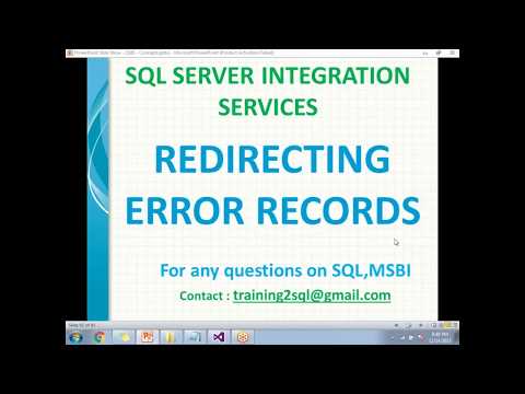 Redirecting error rows using ssis