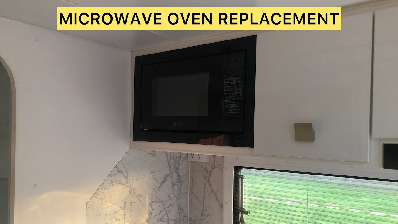 HOW TO REPLACE A SWIFT MICROWAVE OVEN - IN OUR RED CENTRE CARAVAN || SEPS ADVENTURES