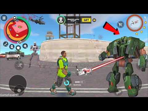 Vegas Crime Simulator 2 (Vegas Hero with Heavy Laser Gun)Robot Capture to Base - Android Gameplay HD