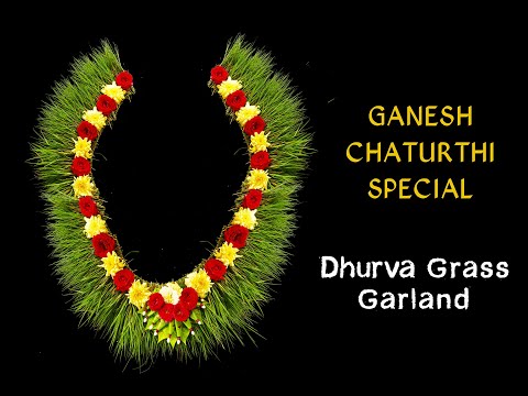 How to make Arugampul garland for lord Ganesha | Durva Grass Garland for Vinayaka Chaturthi