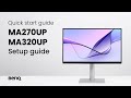 BenQ MA270UP monitor: Unboxing & quick start guide