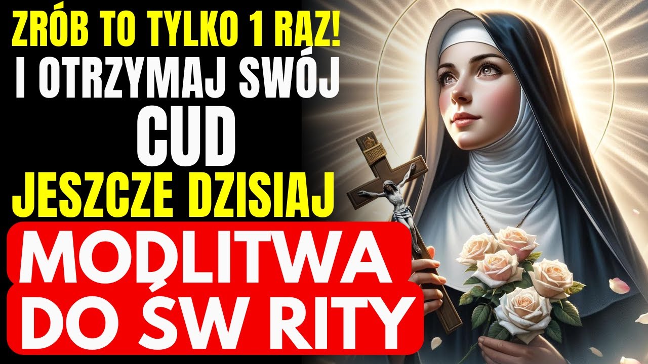 BARDZO MOCNA MODLITWA DO ŚWIĘTEJ RITY NA PRZYPADKI BEZNADZIEJNE - PILNY CUD
