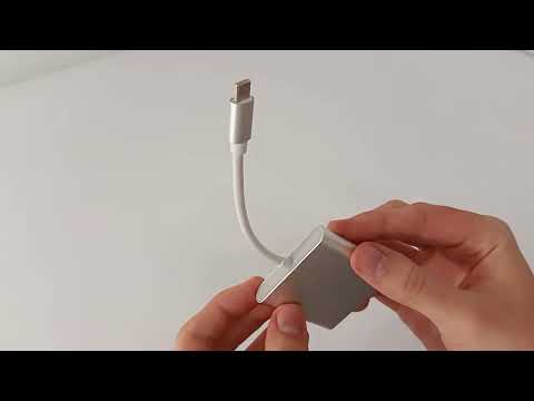 Переходник Type-C на HDMI + USB3.0. Адаптер для MacBook, ноутбук. (Питание 1 x Type-C, 1 x HDMI, 1 x USB) - фото 1 - id-p2744842292