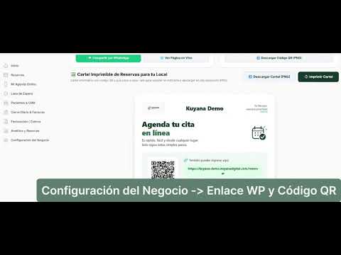 Imprimir cartel con Código QR para citas online