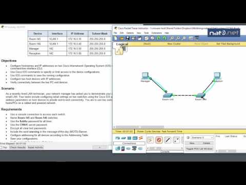 Cisco Packet Tracer CCNA Lab 2.4.1.2 ItN walk-through