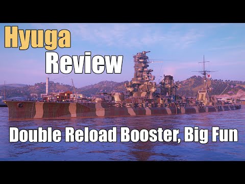 Hyuga Review: Double Reload Booster, Big Fun | World of Warships Legends | 4k