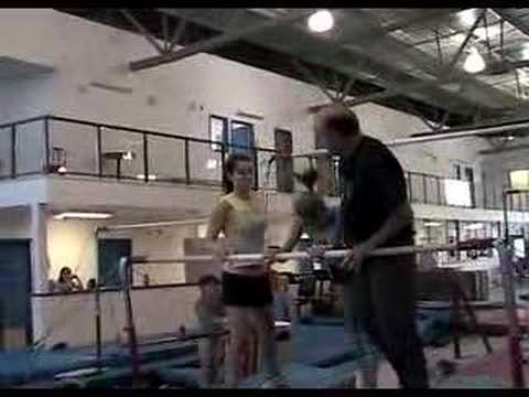 gymnastics - spotting the "Pak" salto