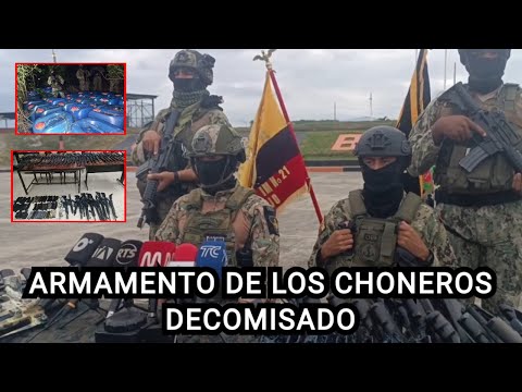 Fuerzas Armadas decomisan arsenal de "Los Choneros" en Crucita cantón Portoviejo