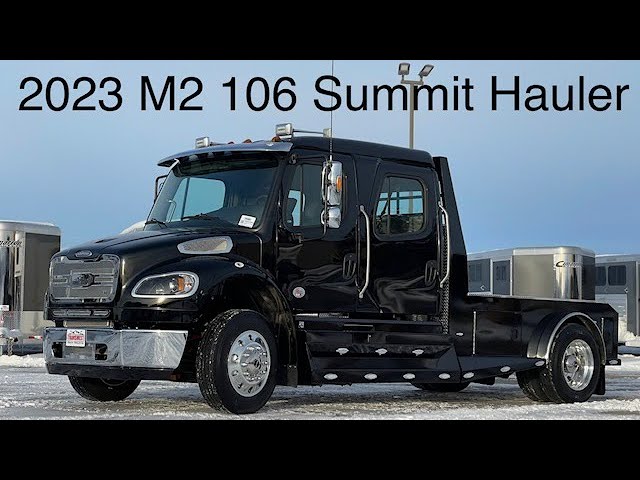 A preview image of the linked video showcasing 2023 Freightliner M2 106 Summit Hauler