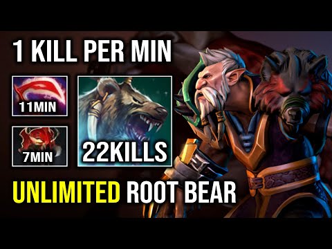 WTF 11Min Madness Mask + Desolator Unlimited Root Super Bear Lone Druid Dota 2