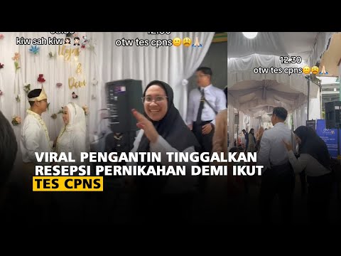 Viral Pengantin Tinggalkan Resepsi Pernikahan Demi Ikut Tes CPNS