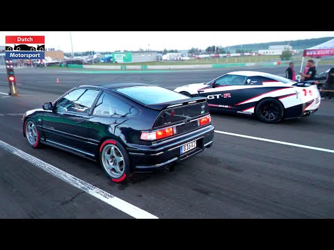 Thumbnail for 650HP Honda CRX Turbo AWD - Drag Racing!