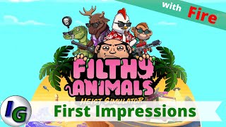 Filthy Animals Heist Simulator First Impression Gameplay on Xbox with Fire