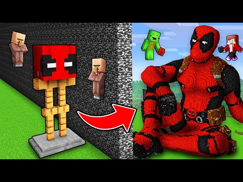 Mikey & JJ vs Villagers Cheated With //SUPERHERO Build Battle in Minecraft (Maizen)
