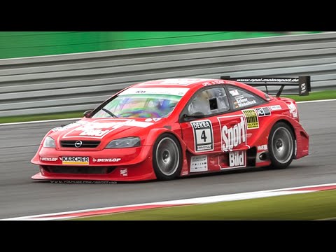 Opel Astra V8 Coupé DTM: Sound & Accelerations Racing at the Nürburgring!