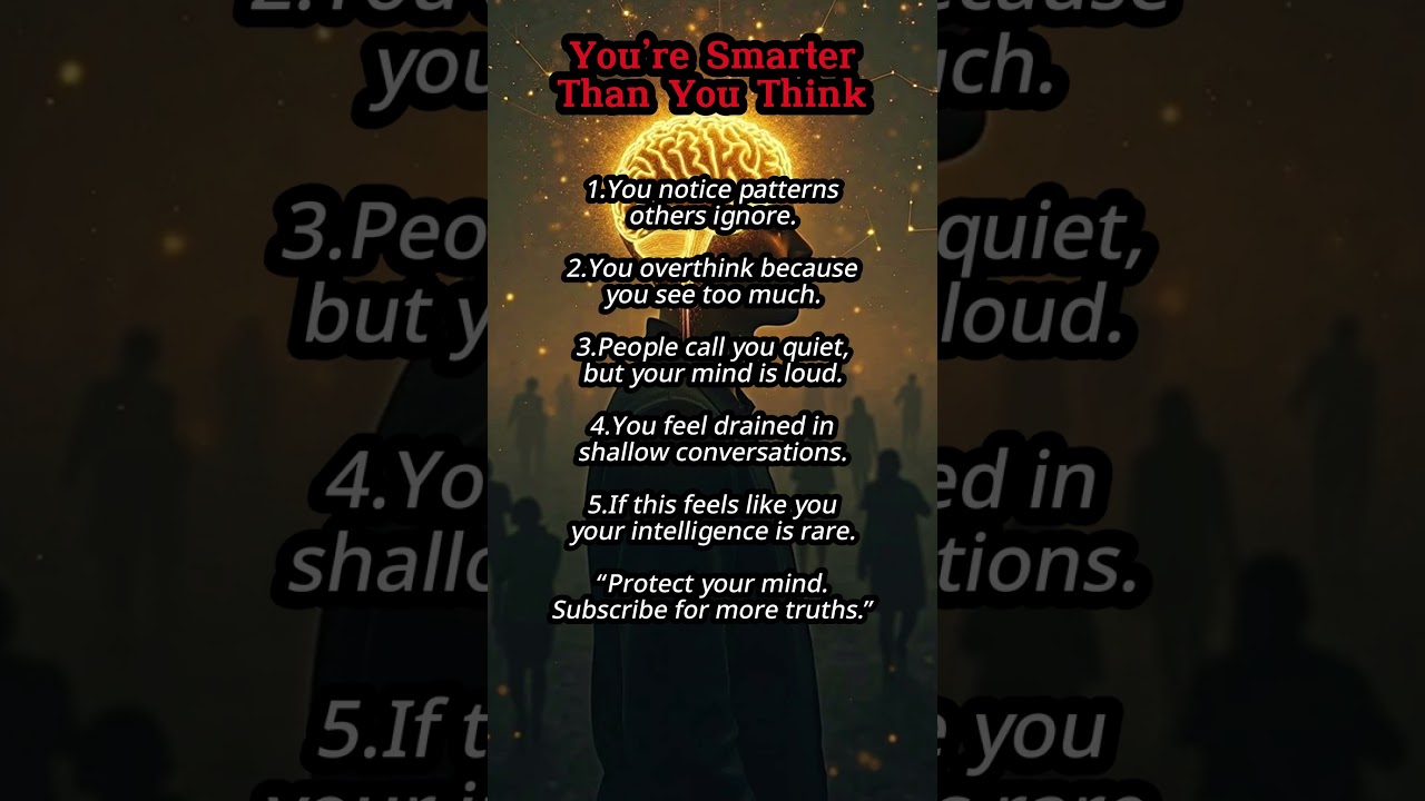 5 Signs You’re Smarter Than Most | Dark Psychology Intelligence Triggers