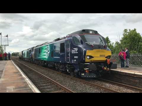 (HD) DRS's Brand new 88002 'Prometheus' + 68025 'Superb' Arrive into Appleby - 20/5/17.