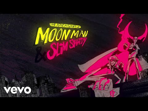 Kid Cudi, Eminem - The Adventures Of Moon Man & Slim Shady (Lyric Video)