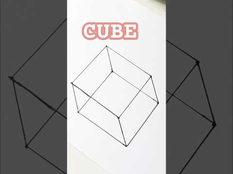 How To Draw A 3D Cube In Easy Steps #drawing #kidsdrawing #kidsvideo #kidslearning #art