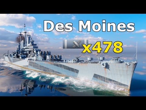 World of WarShips Des Moines - 4 Kills 330K Damage