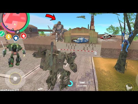 Rope Hero: Vice Town - (Transformer Tank Fight Robot and Army) Robot Machines - Android Gameplay HD