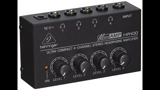 Video thumbnail for BEHRINGER MICROAMP HA400 by Raynel Gonzalez