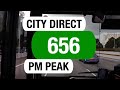 Tower Transit City Direct 656 Evening Peak Bus Service Route Visual