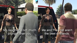 GTA 5 - Saving A Girl From The Lost As Franklin, Michael & Trevor (All Conversations)