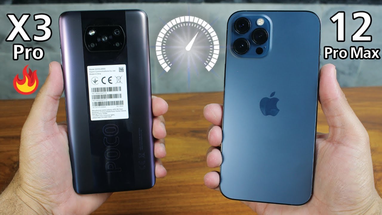 Xiaomi Poco X3 Pro vs iPhone 12 Pro Max - Speed Test⚡ | OMG😲